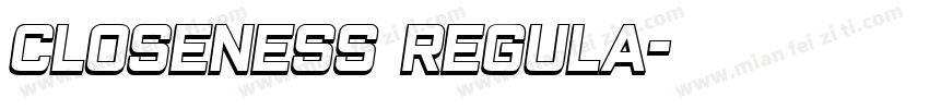 Closeness Regula字体转换